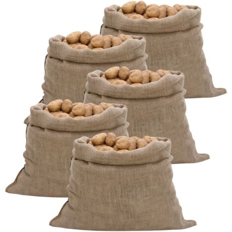 Sacs en jute 5 pièces 100 x 110 cm 100 % jute 220 g/m² vidaXL
