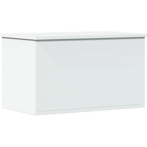 Vidaxl – Boîte de rangement en bois d'ingénierie blanc 60x35x35 cm – Résistante à l'humidité – Coffre de rangement décoratif