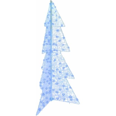 Sapin de Noël avec 160 LED Bleu 150 cm Acrylique vidaXL (1/5)