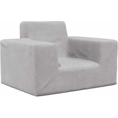 Canapé pour enfants Gris clair Peluche douce vidaXL