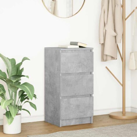 Buffet gris béton 37,5x35x76 cm bois d'ingénierie vidaXL