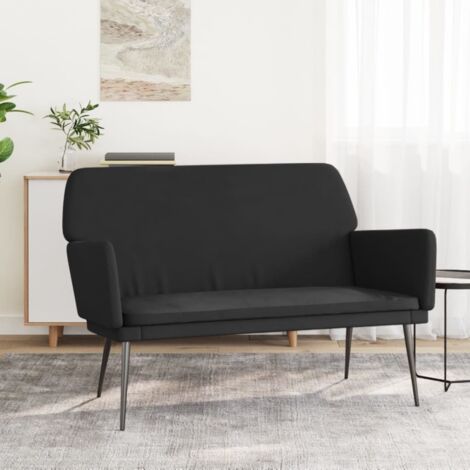 Banc Noir 108x79x79 cm Velours vidaXL