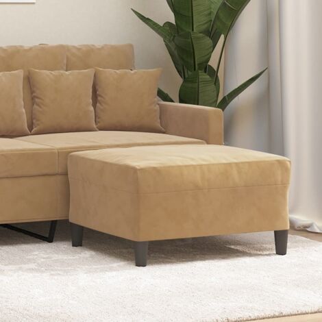 Vidaxl – Repose-pied marron velours 70x55x41 cm – Cadre en contreplaqué robuste – Confort optimal pour espaces de vie modernes