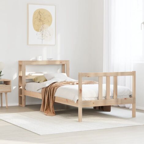 Cadre de lit avec tête de lit sans matelas 75x190 cm vidaXL (1/5)