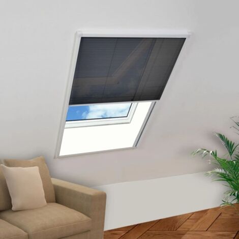 Vidaxl – Moustiquaire plissée pour fenêtre 80 x 100 cm – Aluminium durable – Maille fine en fibre de verre – Protection contre les insectes