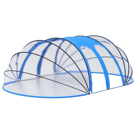 Vidaxl – Dôme de piscine ovale 620x410x210 cm – PVC UPF 30 – Construction fibre de verre – Protection contre soleil et pluie