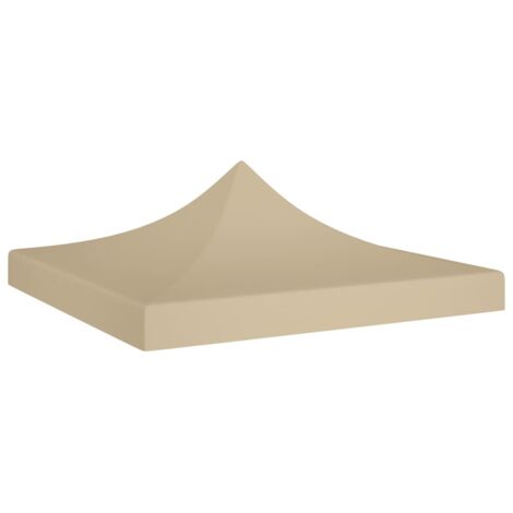 Vidaxl – Toit de tente de réception 3x3 m beige – Tissu oxford 600D avec revêtement PVC – Résistant aux UV et intempéries