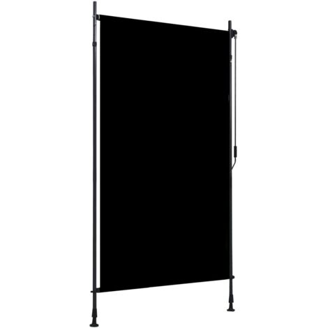 Vidaxl – Store roulant d'extérieur 120 x 270 cm – Tissu 100% polyester résistant aux UV – Système à manivelle – Poteaux réglables 2-3 m
