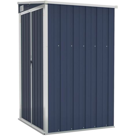 Vidaxl – Abri de jardin mural en acier galvanisé anthracite 118x100x178 cm – Protection contre intempéries – Porte double avec verrouillage