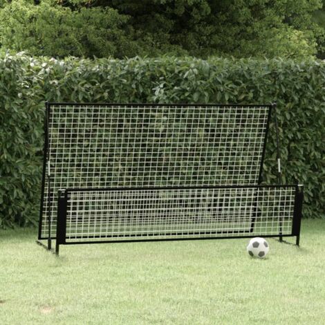 Vidaxl – But de football de rebondissement 2 en 1 202x104x120 cm – Acier résistant – Filet en polyester – Idéal pour entraînement intensif (1/6)