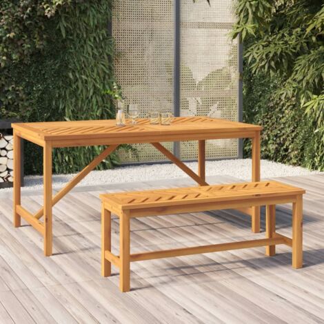 Banc de jardin 110 cm bois massif d'acacia vidaXL (1/5)