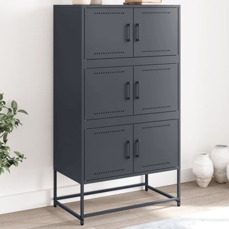 Buffet anthracite 68,5x38,5x123,5 cm acier vidaXL (1/5)