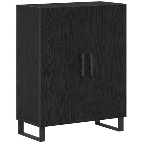 Buffet Chêne noir 69,5 x 34 x 90 cm Bois d'ingénierie vidaXL (1/5)