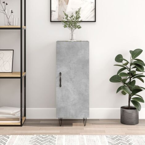 Buffet Gris béton 34,5x34x90 cm Bois d'ingénierie vidaXL (1/5)