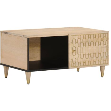 Table basse 80x50x40 cm bois de manguier massif vidaXL (1/5)