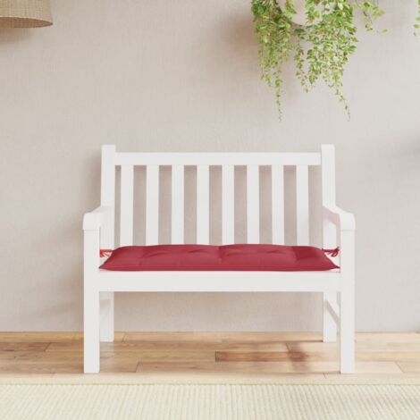 Coussin de banc de jardin rouge bordeaux 110x50x7 cm vidaXL