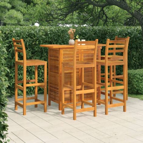 Ensemble de bar de jardin 5 pcs Bois d'acacia solide vidaXL