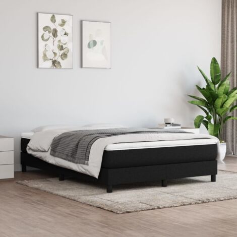 Cadre de lit sans matelas noir 140x190 cm tissu vidaXL