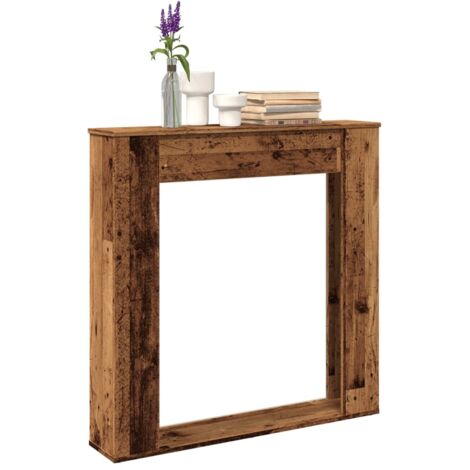 Cadre de cheminée vieux bois 100x20x100 cm bois d'ingénierie vidaXL