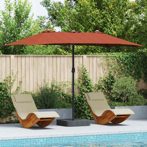Parasol de jardin Couleur terre cuite 385 x 209 x 244 cm tissu vidaXL (1/5)
