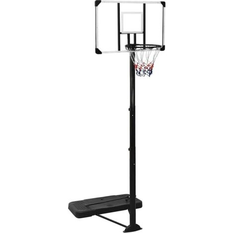 Support de basket-ball Transparent 256-361 cm Polycarbonate vidaXL