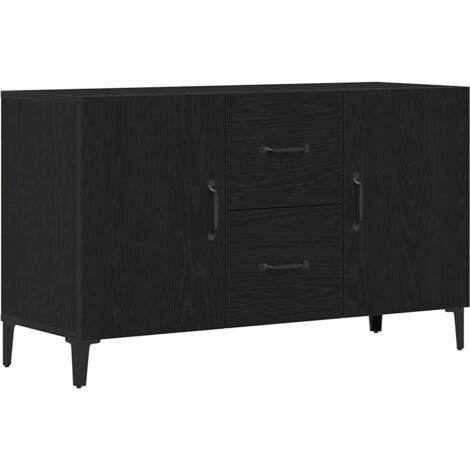 Buffet avec tiroir Noir 100 x 36 x 60 cm Bois d'ingénierie vidaXL