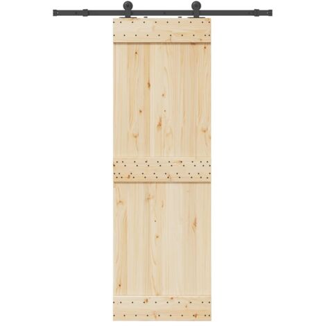 Kit de quincaillerie de porte coulissante 152,5 cm acier noir vidaXL