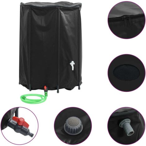 vidaXL Water Tank with Tap Foldable 1350 L PVC