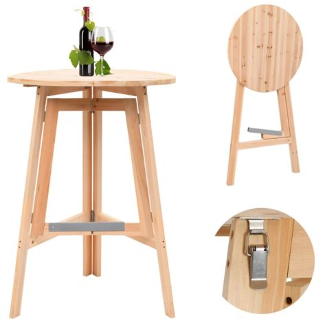 Table de bar pliable 78 cm Bois de sapin vidaXL (1/5)