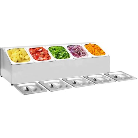 Récipient Gastronorm avec 5 bacs GN 1/6 Acier inoxydable  vidaXL