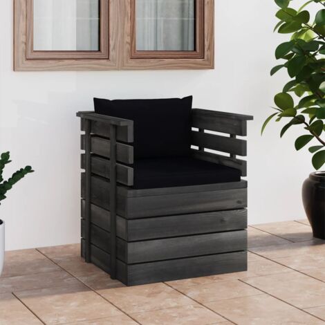 Fauteuil de jardin avec coussins Bois de pin vidaXL (1/5)