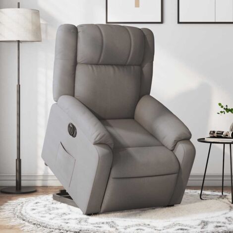 Fauteuil inclinable électrique taupe tissu vidaXL (1/5)