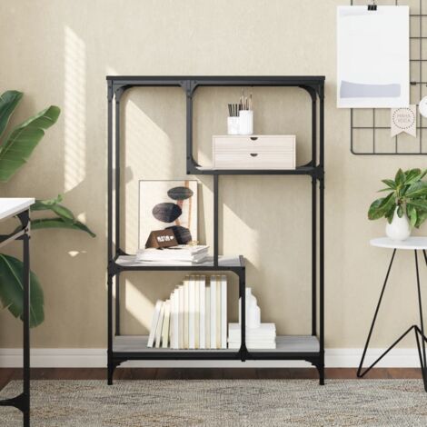 Bibliothèque sonoma gris 81x36x115cm bois d'ingénierie et acier vidaXL (1/5)