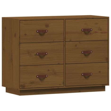 Buffet Marron miel 100x40x75 cm Bois massif de pin vidaXL (1/5)