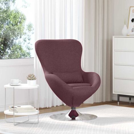 Fauteuil œuf Violet 63 x 73 x 90 cm tissu vidaXL
