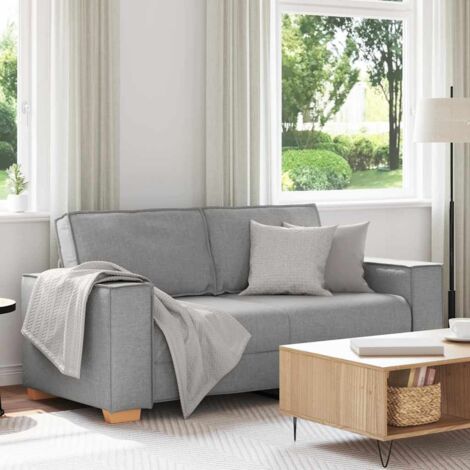 Vidaxl – Canapé droit 2 places gris nuage 140 cm – Tissu 100% polyester – Confort optimal avec mousse et fibre PP – Dimensions 180x78x84 cm