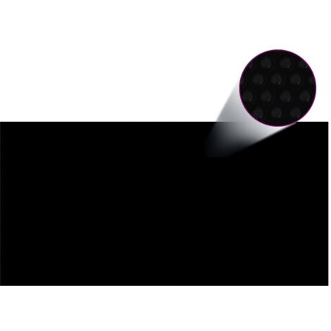 Vidaxl – Couverture de piscine solaire noire 549x274 cm – PE extra épais 110 micromètres – Réduit évaporation et consommation produits chimiques
