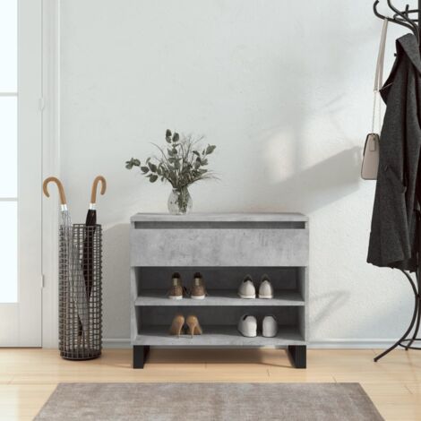Armoire à chaussures Gris béton 70x36x60 cm Bois d'ingénierie vidaXL (1/5)