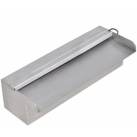 Vidaxl – Fontaine rectangulaire de piscine 30 cm – Acier inoxydable SS304 – Éclairage LED 15 lumières blanches – Débit d'eau constant