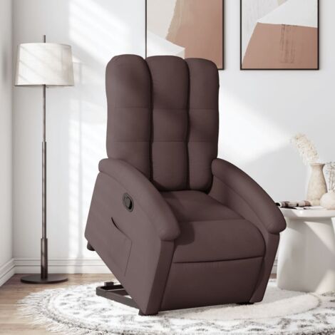 Fauteuil inclinable marron foncé tissu vidaXL (1/5)