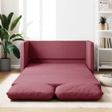 Canapé-lit 2 en 1 rouge bordeaux 112x174x55 cm tissu vidaXL