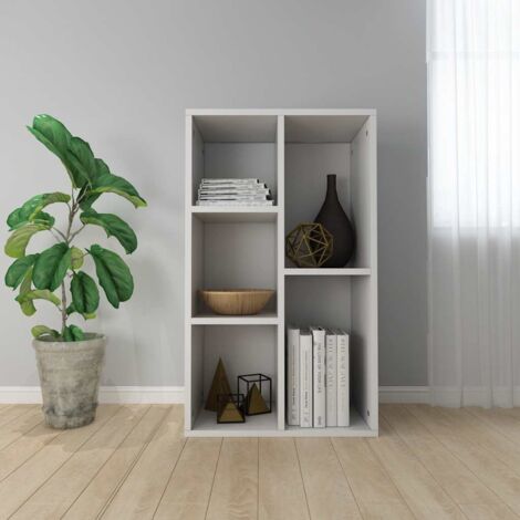Vidaxl – Buffet blanc 50x25x80 cm en bois d'ingénierie – 5 compartiments – Design moderne pour rangement élégant – Montage facile (1/5)