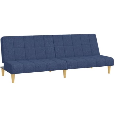 Canapé-lit à 2 places bleu tissu vidaXL (1/6)