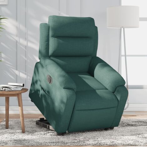 Fauteuil inclinable électrique vert foncé tissu vidaXL (1/5)