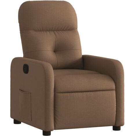 Fauteuil inclinable Marron Tissu vidaXL (1/6)