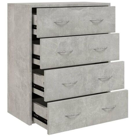 Buffet avec 4 tiroirs 60x30,5x71 cm Gris béton vidaXL