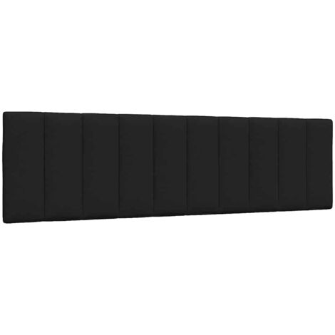 Vidaxl – Coussin de tête de lit Hanko noir 180 cm – Tissu 100 % polyester – Rembourrage fibre polypropylène – Design linéaire élégant