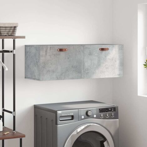 Armoire murale gris béton 100x36,5x35 cm bois d'ingénierie vidaXL