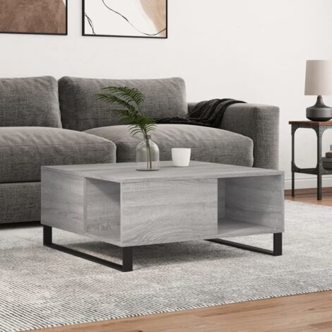 Table basse sonoma gris 80x80x36,5 cm bois d'ingénierie vidaXL