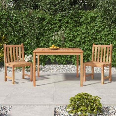 Ensemble à manger de jardin 3 pcs Bois de teck massif vidaXL (1/5)